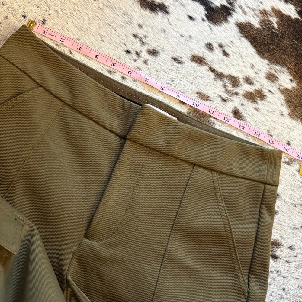 ANTHROPOLOGIE The Essential Slim Moss Green Cargo Pants Size 8 Pristine Cond - Picture 6 of 8